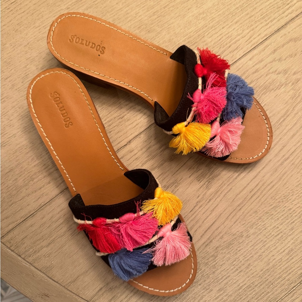 Soludos Women's Colorful Tassel Sandals